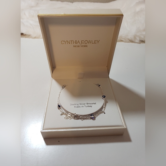 Cynthia Rowley Silver Bracelet with Dark Blue Details - Picture 1 of 1